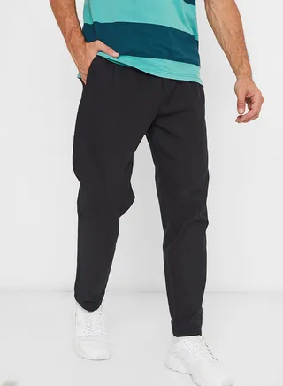 Basic Pleat Detailed Pants Black 