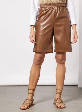 Faux Leather Shorts 