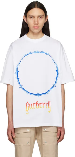 Burberry White Thorn T-Shirt