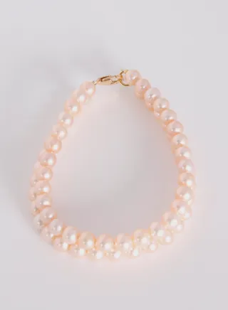 Bracelet 2st 19Cm, Freshwater Pearls, A Quality, Natural Multi Color, 6.0-5.5MM, 18KY 