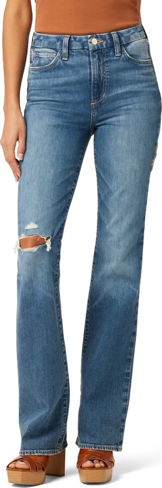 The Hi Honey Ripped Curvy Bootcut Jeans