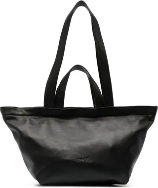 Trapezio leather tote bag