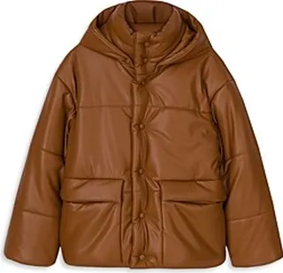 Nanushka Hide Faux Leather Puffer Jacket