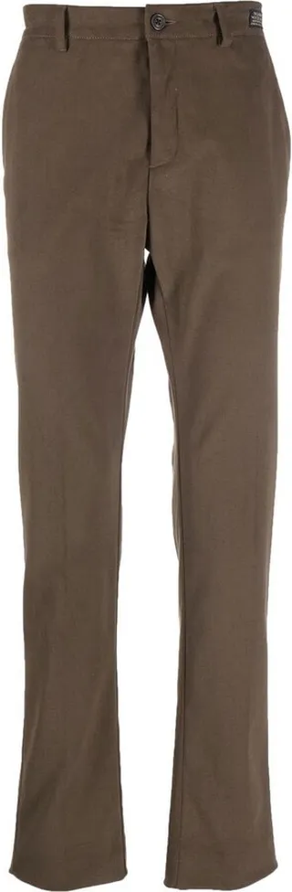 Four-Pocket Cotton Straight Trousers