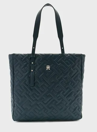 Monogram Top Handle Tote Bag