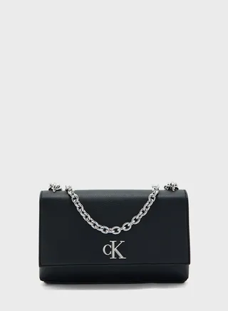 Minimal Monogram Flap Over Crossbody
