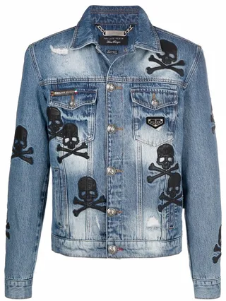 Skull Patch Denim Jacket