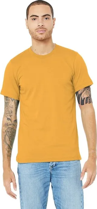 BELLA + CANVAS Unisex Jersey Crew Neck Short Sleeve T-Shirt - Mustard