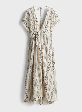 Oversized Printed Ruched Dress