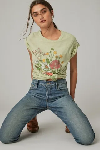 Romantic Floral Boyfriend Tee