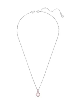 June Birthstone Pendant Rhodium Plated Necklace