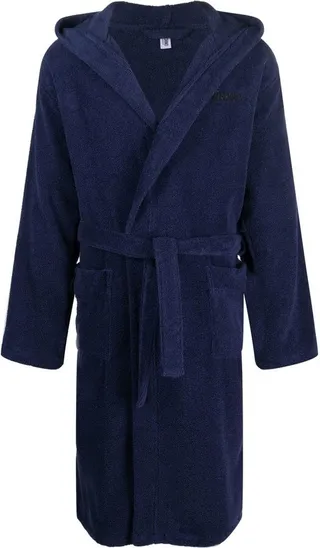Logo-Tape Towel-Finish Dressing Gown