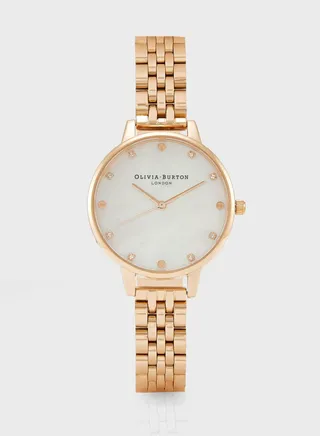 Pink Mother Of Pearl Analog Watch