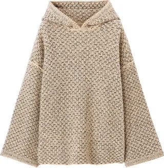 Monte Hooded Cashmere Poncho