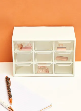 White Stationery Storage Drawers