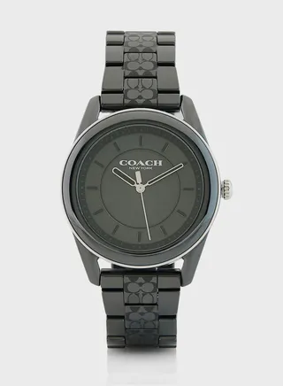 Black Ceramic Analog Watch