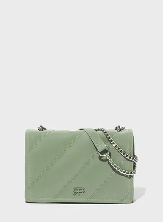 Chain Detailed Crossbody Bag
