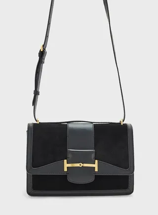 Edalin Suede Equestrian Cross Body Bag