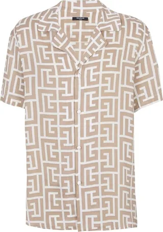 Balmain Monogram Short-Sleeved Shirt