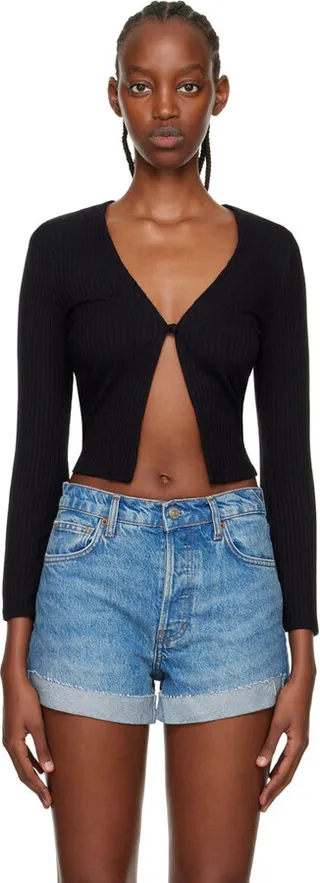 Reformation Black Dasia Cardigan