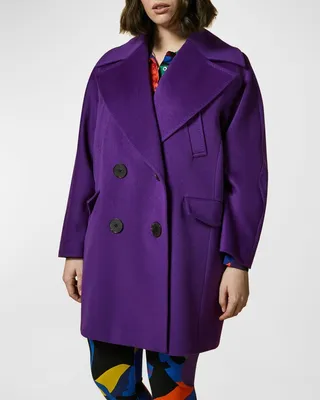 Plus Size Naturale Button-Down Wool Jacket