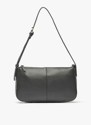 Solid Shoulder Bag with Adjustable Handle