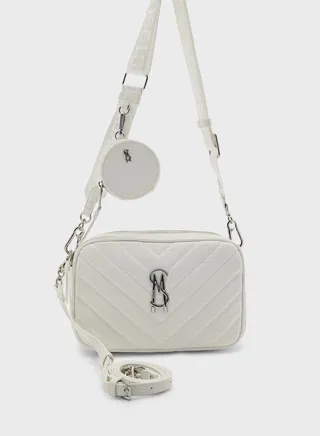 Logo Detail Zip Over Crossbody