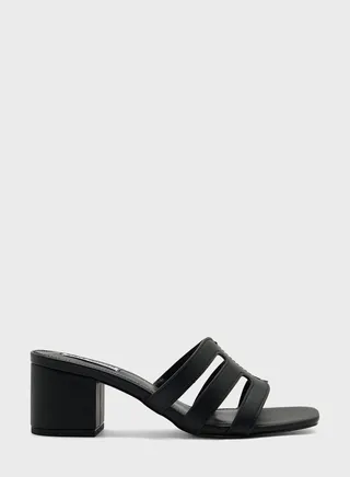 Multi Strap Mid Heel Sandals