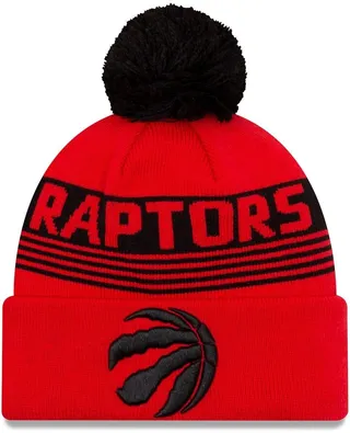 Men's New Era Red Toronto Raptors Proof Cuffed Knit Hat with Pom