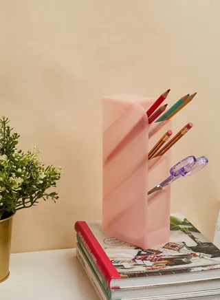 Pink Stationery Storage Holder