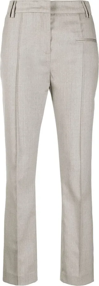 Mid-Rise Cropped Trousers