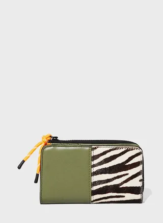 Fur Detailed Zip Over Wallet