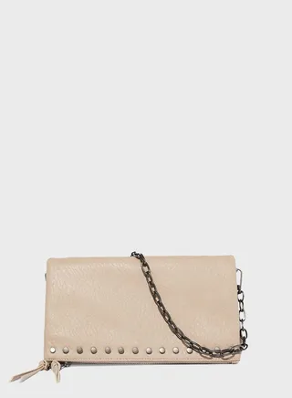 Flap Over Chain Detail Crossbody