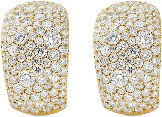 18kt green gold Stardust diamond hoop earrings