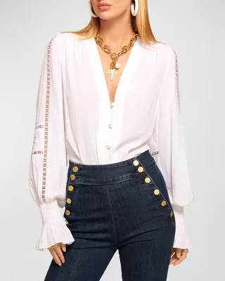 Noa Button-Front Blouse