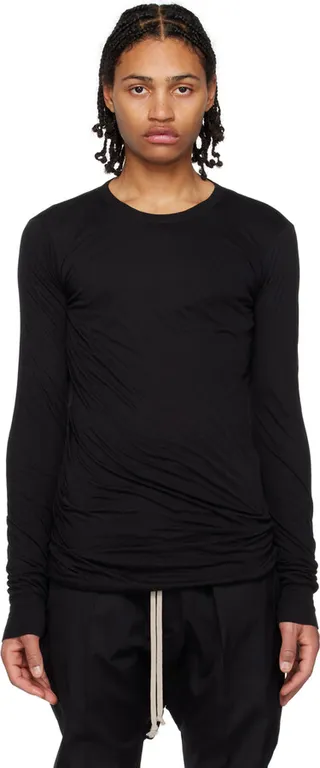 Rick Owens Black Double Long Sleeve T-Shirt