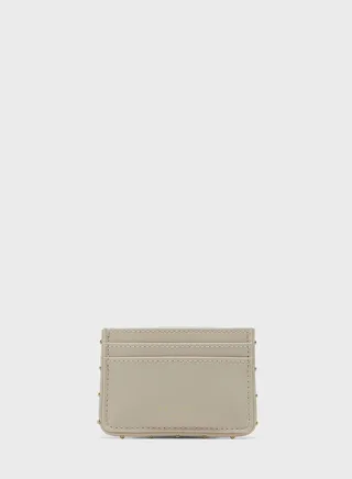 Kahnia Studded Edge Leather Cardholder