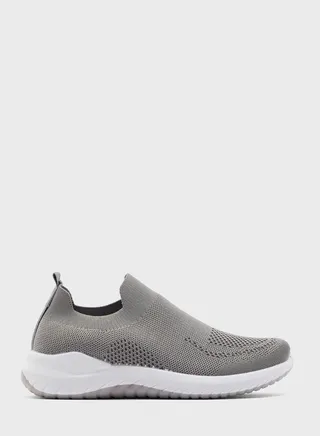 Breathable Knit Pull On Comfort Sneakers