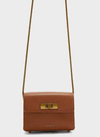 Logo Detailed Flap Over Crossbody