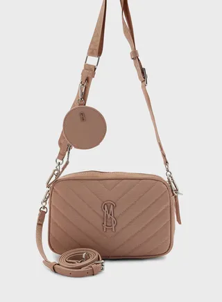 Logo Detail Zip Over Crossbody