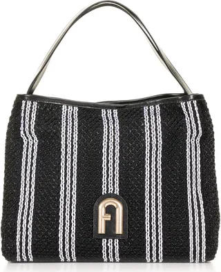 Primula Shoulder Bag In Striped Fabric