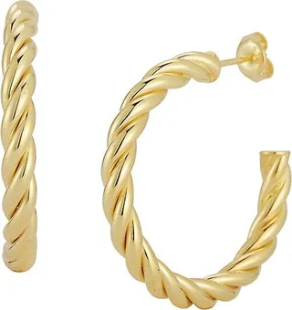 14K Goldplated Sterling Silver Twisted Earrings
