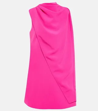 Margareta asymmetrical cape minidress