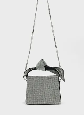 Nialisa Knot Crystal Crossbody Bag
