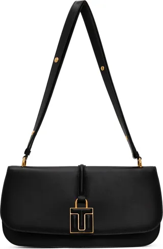 TOM FORD Black 001 Lock Flap Bag
