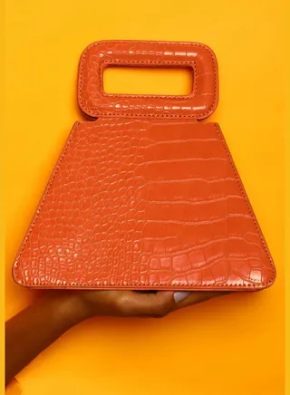 Textured Zip Lock Hand Bag