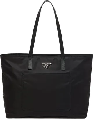 Re-Nylon embroidered tote bag