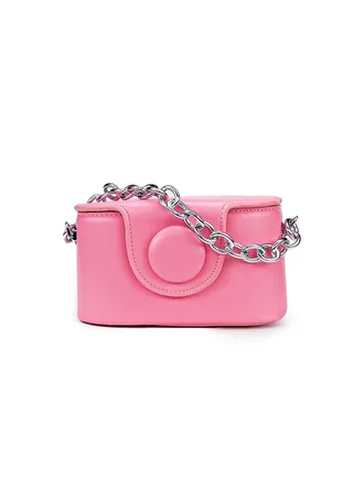 Chic-Co Minaudiere Handbag For Women | Mini Crossbody Sling Bag With Chain | Trending Y2K Style Bag | Blush Pink Colour | Lightweight And Durable| Quality Leather Purse For Gifting