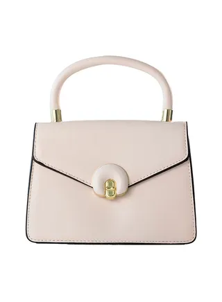 KICO Handbag | Fashion Hand Held For Women | Stylish Metal Rust-Proof Clasp | White Color | Lightweight And Durable | Best Quality Leather Purse For Her | Anniversary, Birthday Gifting