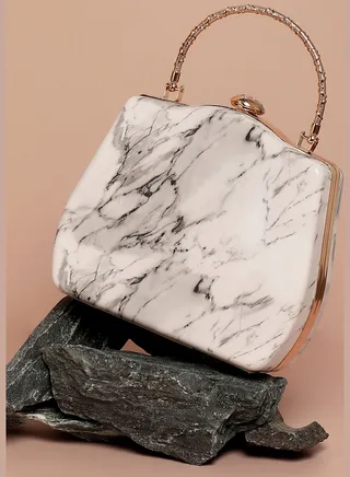 Printed Party Regular Hand Bag with Push Lock For Women